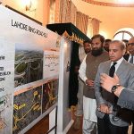 Prime Minister Muhammad Shehbaz Sharif being briefed about the extension project of Lahore Ring Road SL-3