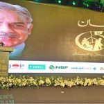 Prime Minister Muhammad Shehbaz Sharif addressing an event of Laptop And Loan Cheques Distribution under the PM's Youth Laptop Scheme 2023 at the Sindh Governor House