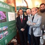 Prime Minister Muhammad Shehbaz Sharif being briefed about Lahore Medical City