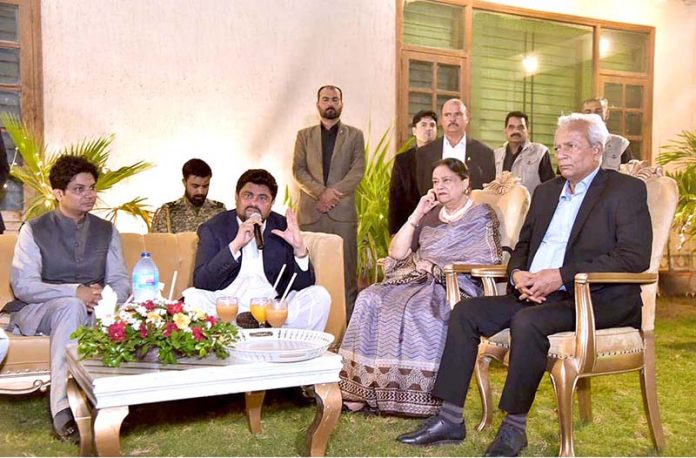 Governor Sindh Kamran Khan Tessori addressing in an event of Karachi Premier League