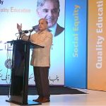 Prime Minister Muhammad Shehbaz Sharif addressing the ceremony of merit-based distribution of laptops to high- achieving students of Danish School under the Prime Minister’s Youth Laptop Scheme