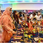 Women participating in the Dastkar Mela organized by Punjab Small Industry at the local hotel