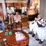 Prime Minister Muhammad Shehbaz Sharif visits the residence of Leader of Istehkam e Pakistan Party Jahangir Khan Tareen and offered condolences on the sad demise of his brother