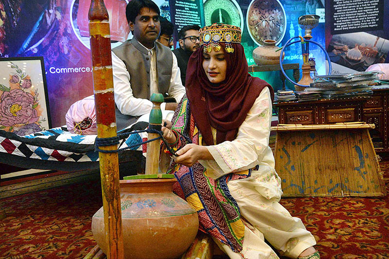 Women participating in the Dastkar Mela organized by Punjab Small Industry at the local hotel