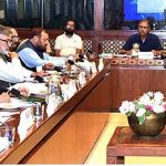 Senator Syed Ali Zafar, Chairman Senate Standing Committee on Law and Justice presiding over a meeting of the committee at Parliament House