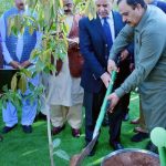 Prime Minister Muhammad Shehbaz Sharif plants a sapling to kick start Monsoon Tree Plantation drive 2023