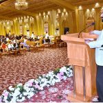 Ishtiaq Ahmed Khan President High Court Bar Lahore addressing the annual prize distribution function of Shadab Law College