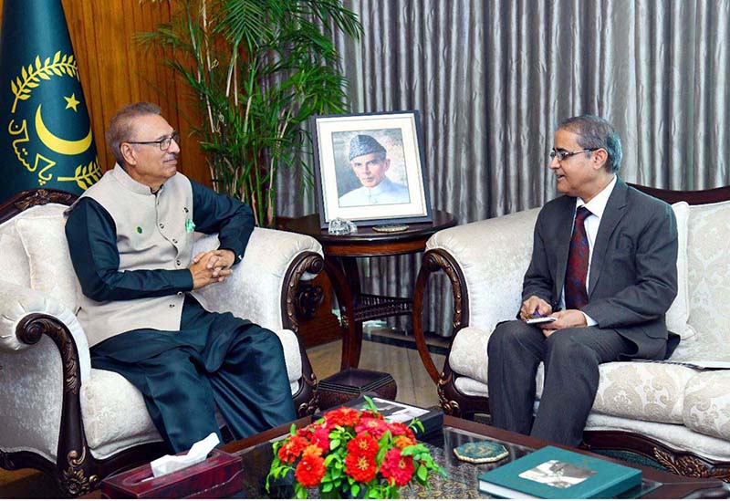 Pakistan’s Ambassador-designate to the Republic of Tunisia, Mr Javed Ahmed Umrani, called on President Dr Arif Alvi, at Aiwan-e-Sadr