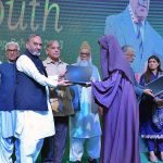 Prime Minister Muhammad Shehbaz Sharif distributes laptops among the high achievers of public sector universities under the PM’s Youth Laptop Scheme