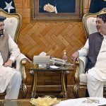 Governor Gilgit-Baltistan Syed Mehdi Shah in a meeting with Chief Minister Gilgit-Baltistan Haji Gulbar Khan at Governor Secretariat
