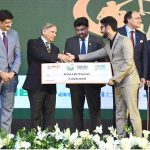 Prime Minister Muhammad Shehbaz Sharif distributing cheques among the successful candidates under PM's Youth Business Loan Scheme at Governor House