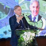 Prime Minister Muhammad Shehbaz Sharif addresses the ground breaking ceremony of Shaheen Chowk Flyover