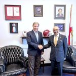 Ambassador Masood Khan meets with Chairman Armed Services Committee Congressman Mike Rogers and discussed regional situation, defense ties and security collaboration. The two sides agreed to continue engagement