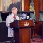 Prime Minister Muhammad Shehbaz Sharif addressing the groundbreaking ceremony of three special economic zones: Smart Special Economic Zone Shiekhupura, Ombre Special Economic Zone Lahore and Sundar Green Special Economic Zone Lahore