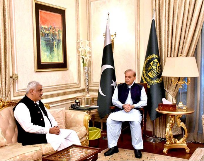 Former MPA, Khwaja Salman Rafique calls on Prime Minister Shehbaz Sharif