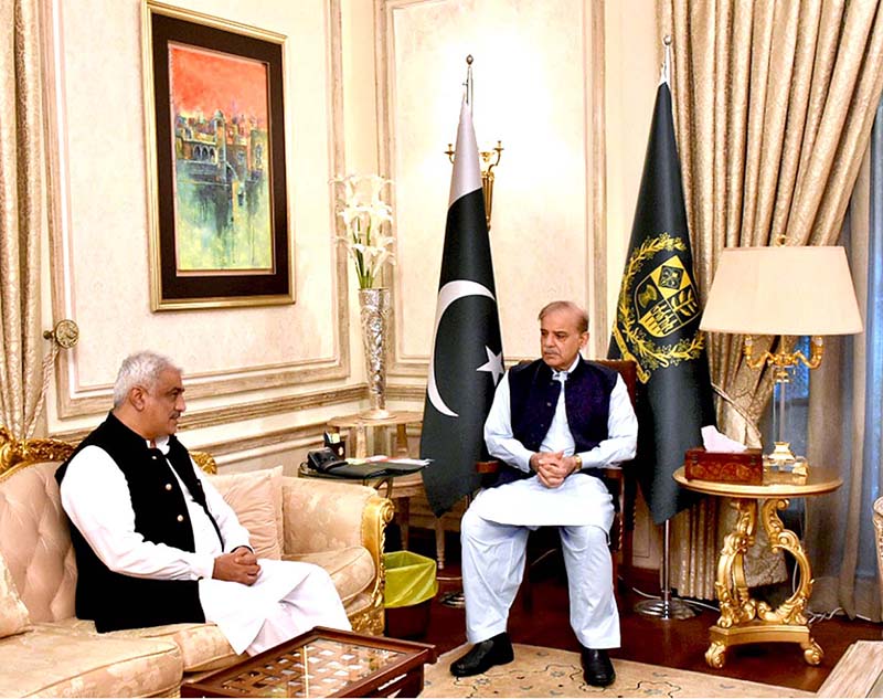 Former MPA, Khwaja Salman Rafique calls on Prime Minister Shehbaz Sharif