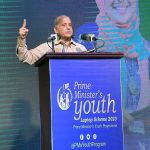 Prime Minister Muhammad Shehbaz Sharif addressing the PM’s Youth Scheme distribution ceremony