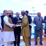 Prime Minister Muhammad Shehbaz Sharif distributes cheques among the fishermen of Gwadar