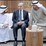 Prime Minister Muhammad Shehbaz Sharif meets President of UAE, Mohammed Bin Zayed Al-Nahyan and Crown Prince of Dubai Sheikh Hamdan Bin Rashid Al-Makhtoum during his visit to offer condolences upon the sad demise of Sheikh Saeed Bin Zayed Al-Nahyan.