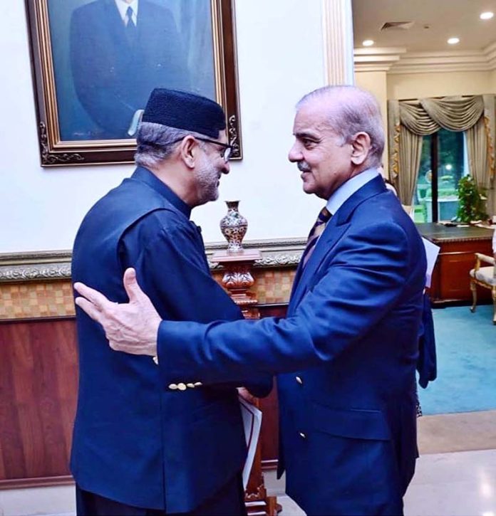 Member National Assembly and Chairman of Balochistan National Party, Sardar Akhtar Mengal, calls on Prime Minister Muhammad Shehbaz Sharif