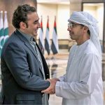 Foreign Minister of UAE Sheikh Abdullah Bin Zayed Al Nahyan receive Foreign Minister of Pakistan Bilawal Bhutto Zardari