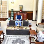 President JUI-F Maulana Fazl-Ur-Rehman and Federal Minister for Communications Maulana Asad Mahmood call on Prime Minister Muhammad Shehbaz Sharif
