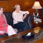 British Deputy High Commissioner Ms Zoe Ware meets Mayor Karachi Murtaza Wahab at MC Office