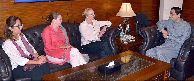 British Deputy High Commissioner Ms Zoe Ware meets Mayor Karachi Murtaza Wahab at MC Office