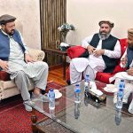 Chief Minister Gilgit-Baltistan, Haji Gulbar Khan in a meeting with the delegation of Jamaat-e-Islami at CM House