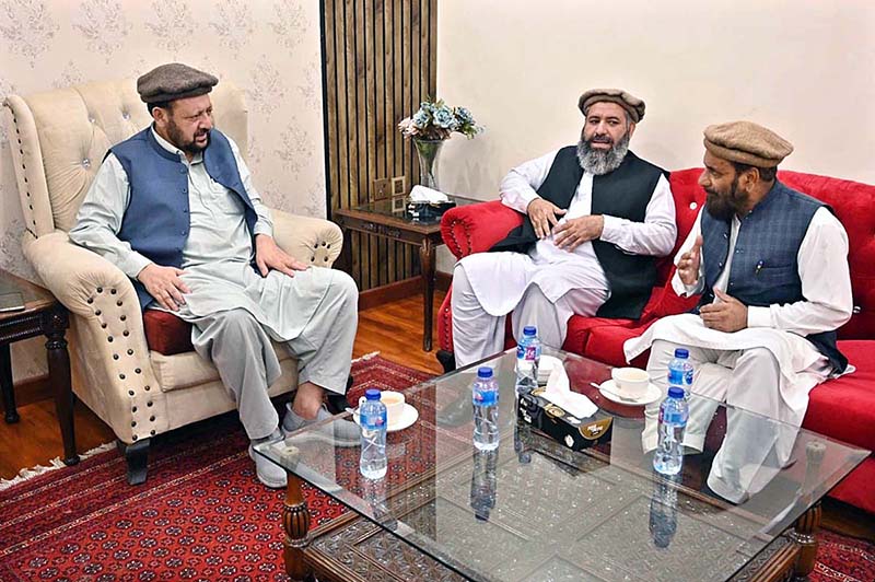 Chief Minister Gilgit-Baltistan, Haji Gulbar Khan in a meeting with the delegation of Jamaat-e-Islami at CM House