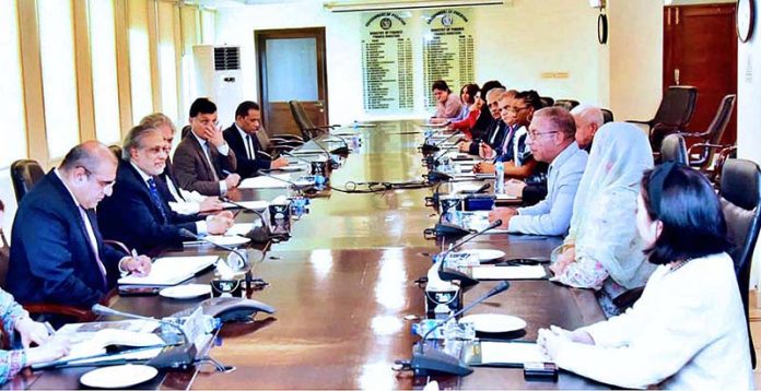 H.E. Duarte Pacheco, President Inter-Parliamentary Union (IPU), along with a delegation of representatives of International Parliamentarians’ Congress (IPC), called on Federal Minister for Finance and Revenue Senator Mohammad Ishaq Dar at Finance Division