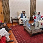 Chief Minister Gilgit-Baltistan, Haji Gulbar Khan in a meeting with PPP Member Assembly at CM House.