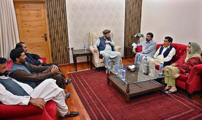 Chief Minister Gilgit-Baltistan, Haji Gulbar Khan in a meeting with PPP Member Assembly at CM House.