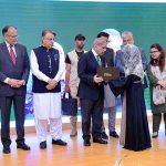 Prime Minister Muhammad Shehbaz Sharif distributes Laptop among the high-achievers of Gwadar University under the Prime Minister Youth Laptop Scheme 2023