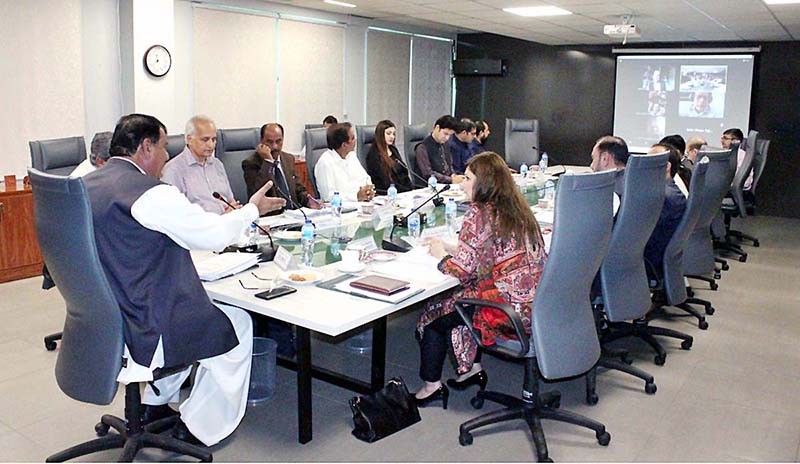 Adviser to the Prime Minister on National Heritage and Culture, Engr. Amir Muqam chairing the 12th meeting of Steering Committee of Federal Government Artists Weflare Fund at National Heritage and Culture Division
