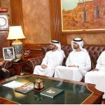 A delegation of Abu Dhabi Ports UAE led by Consul General Bakheet Ateeq Al Remeithi call on Sindh Governor Kamran Khan Tessori at Governor House