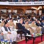 Prime Minister Muhammad Shehbaz Sharif and other dignitaries at the inaugural ceremony of Green Pakistan Initiative