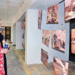 Participants viewing photo Art exhibition titled “The Forgotten Flood” organized by Loc Sujag at Sindh Museum