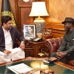 High Commissioner Ghana, Eric Owusu Boateng calls on Governor Sindh Kamran Khan Tessori at Governor House