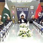 Sindh Governor Kamran Khan Tessori is being briefed by DIG Maqsood Memon on professional skills Special Security Units