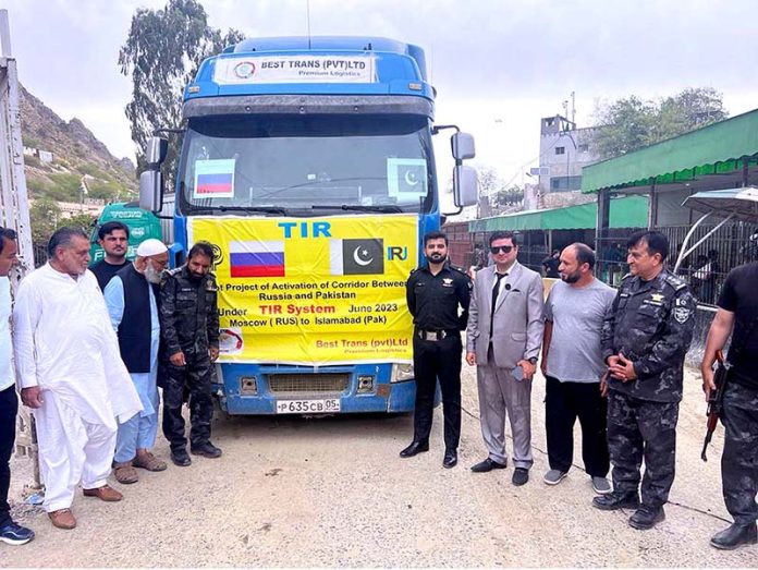 First Russian Truck under Pak-Russia Road Trade Agreement reaches Torkham