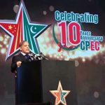 Prime Minister Muhammad Shehbaz Sharif addressing a ceremony to commemorate the 10th anniversary of the commencement of China Pakistan Economic Corridor