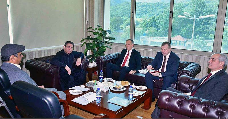 Ambassador of the Republic of Belarus, Andrei Metelitsa calls on the Federal Minister for Inter-Provincial Coordination ( IPC) Ehsan ur Rehman Mazari