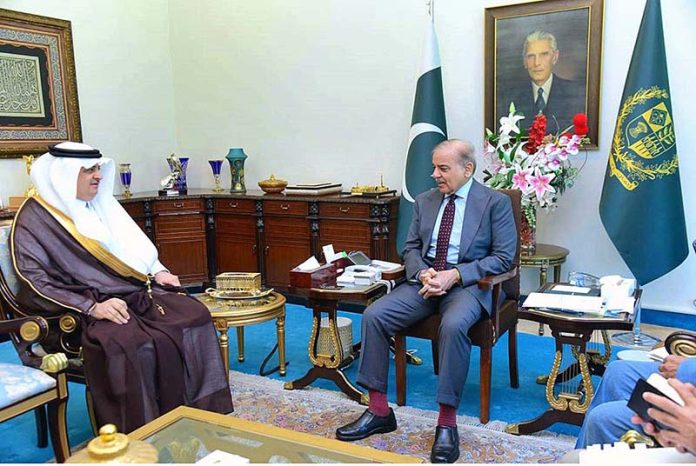 H.E. Nawaf bin Saeed Ahmad Al-Malkiy, Ambassador of Kingdom of Saudi Arabia calls on Prime Minister Muhammad Shehbaz Sharif