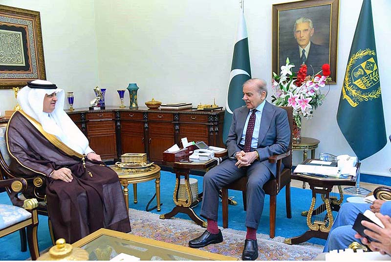 H.E. Nawaf bin Saeed Ahmad Al-Malkiy, Ambassador of Kingdom of Saudi Arabia calls on Prime Minister Muhammad Shehbaz Sharif