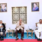 Prime Minister Muhammad Shehbaz Sharif and Federal Ministers visit former MNA Dr. Tariq Fazal Chaudhry to offer him condolences for the unfortunate accidental death of his son