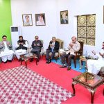 Prime Minister Muhammad Shehbaz Sharif and Federal Ministers visit former MNA Dr. Tariq Fazal Chaudhry to offer him condolences for the unfortunate accidental death of his son