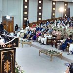 Prime Minister Muhammad Shehbaz Sharif addresses the ceremony of Prime Minister's Initiatives on Women's Empowerment