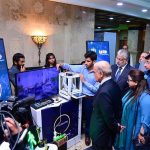 Prime Minister Muhammad Shehbaz Sharif visits different stalls set up by young entrepreneurs during "Investor's Connect & Networking" event