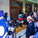 Prime Minister Muhammad Shehbaz Sharif visits different stalls set up by young entrepreneurs during "Investor's Connect & Networking" event